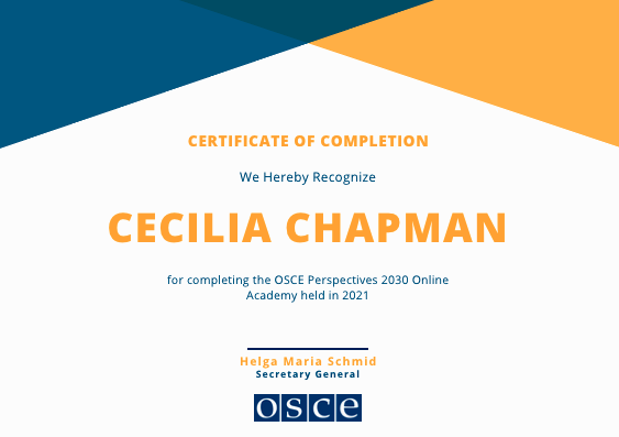 OSCE Certificate