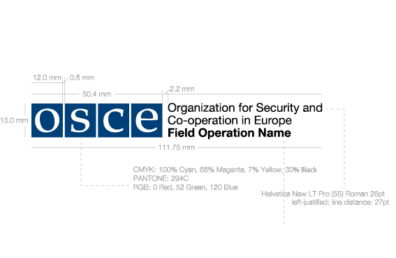 OSCE Logotype measures for sub branding